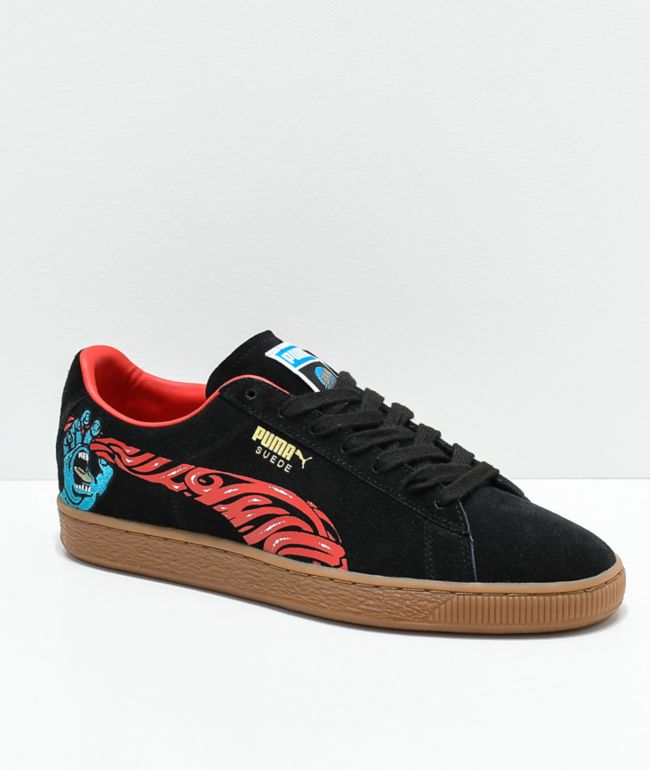 Puma x Santa Cruz Suede Classic Black & Gum Skate Shoes